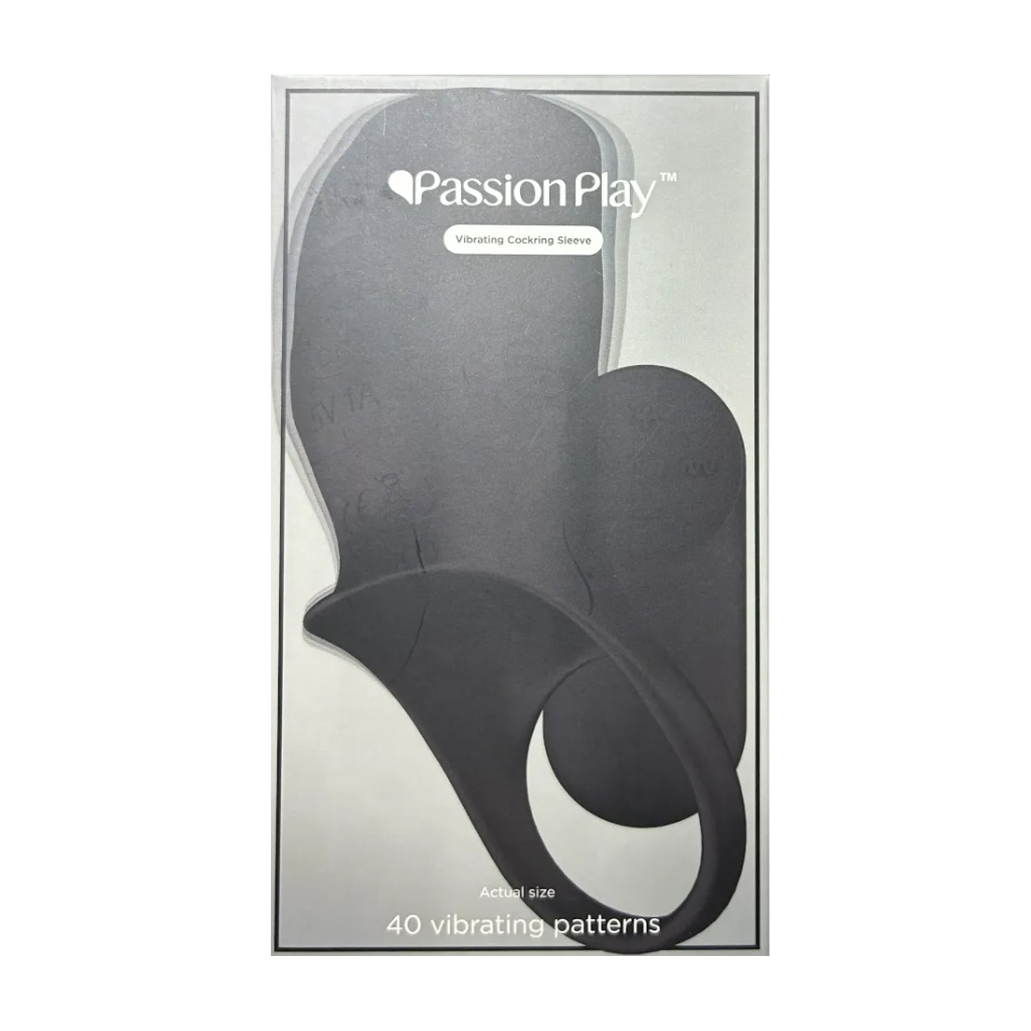 Passion Play Vibrating Remote Control Sleeve Black in retail packaging