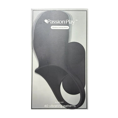 Passion Play Vibrating Remote Control Sleeve Black in retail packaging