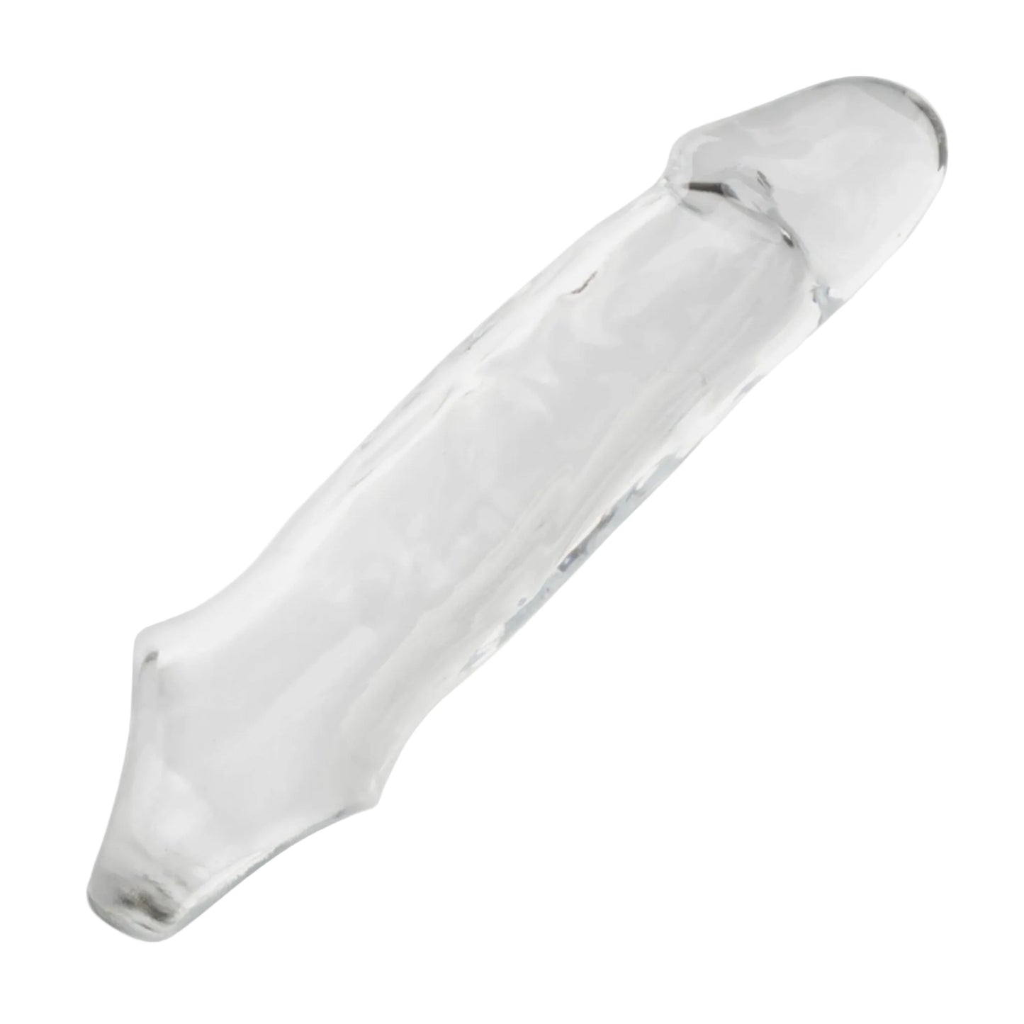 Angled view of transparent extension sleeve