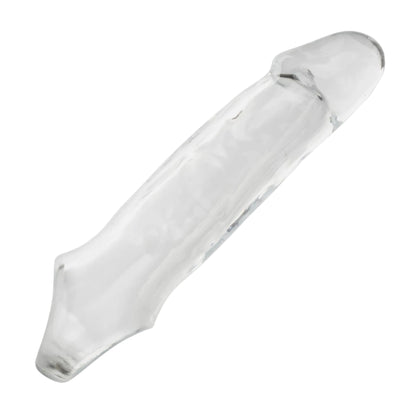 Angled view of transparent extension sleeve