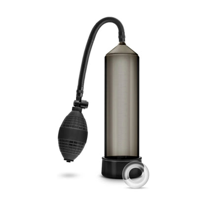 Upright pump showing cylinder and squeeze bulb