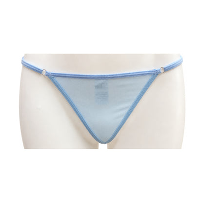 Poison Rose Micro Mesh Adjustable T-String Blue front view