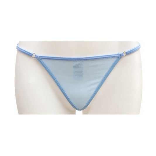 Poison Rose Micro Mesh Adjustable T-String Blue front view