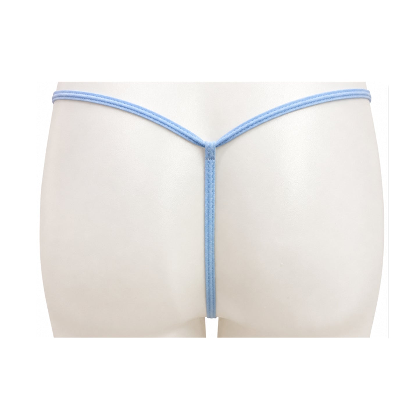 Baby blue T-string rear view with sliding T-bar detail