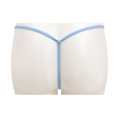Baby blue T-string rear view with sliding T-bar detail