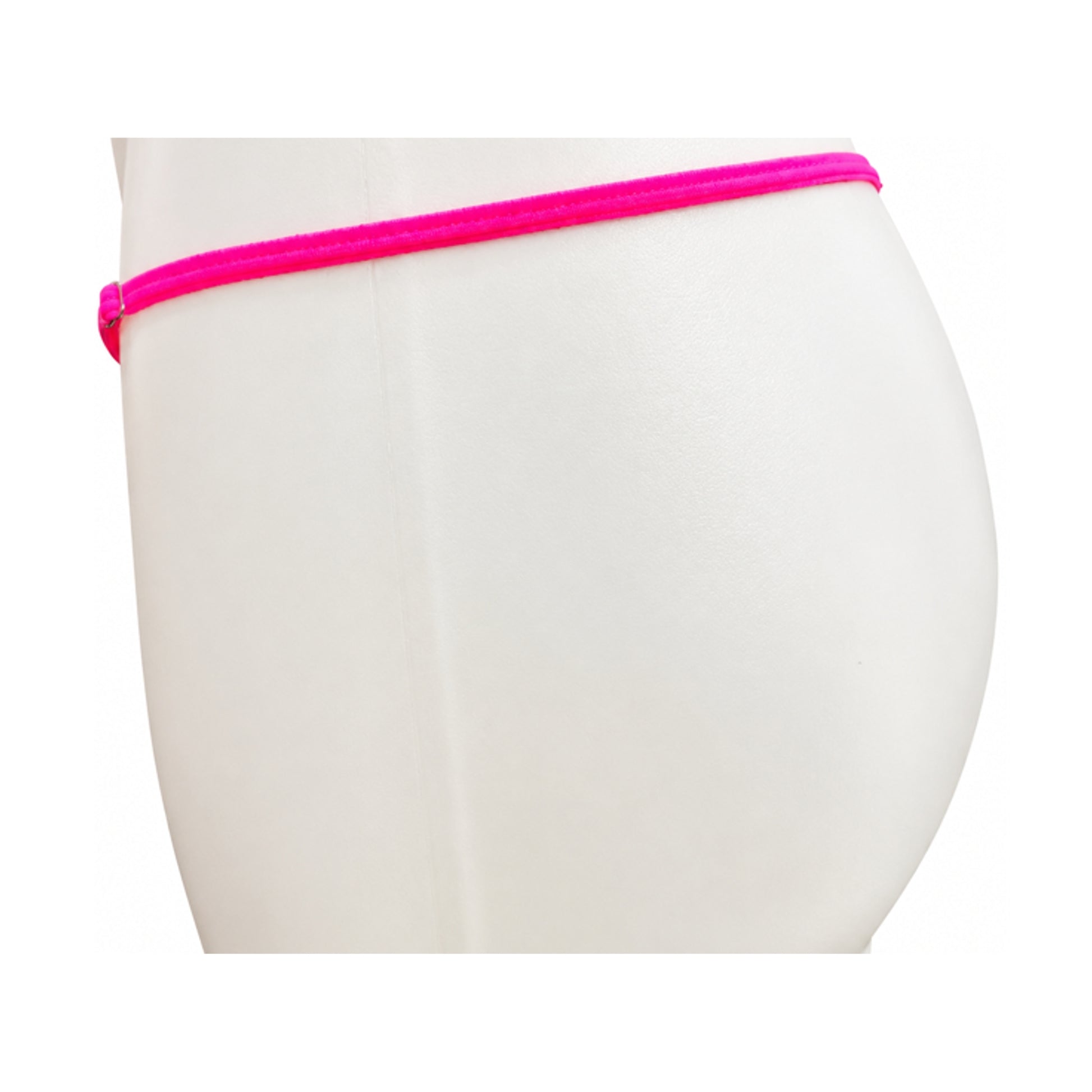 Hot pink micro mesh adjustable waistband side detail