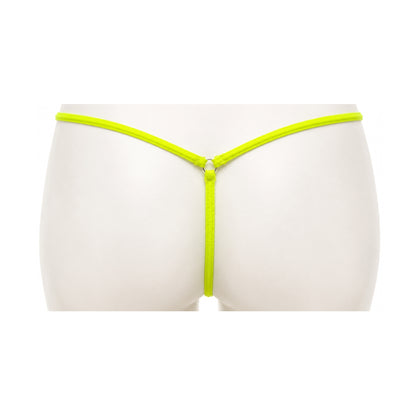 Fluro yellow T-string rear view with minimal straps
