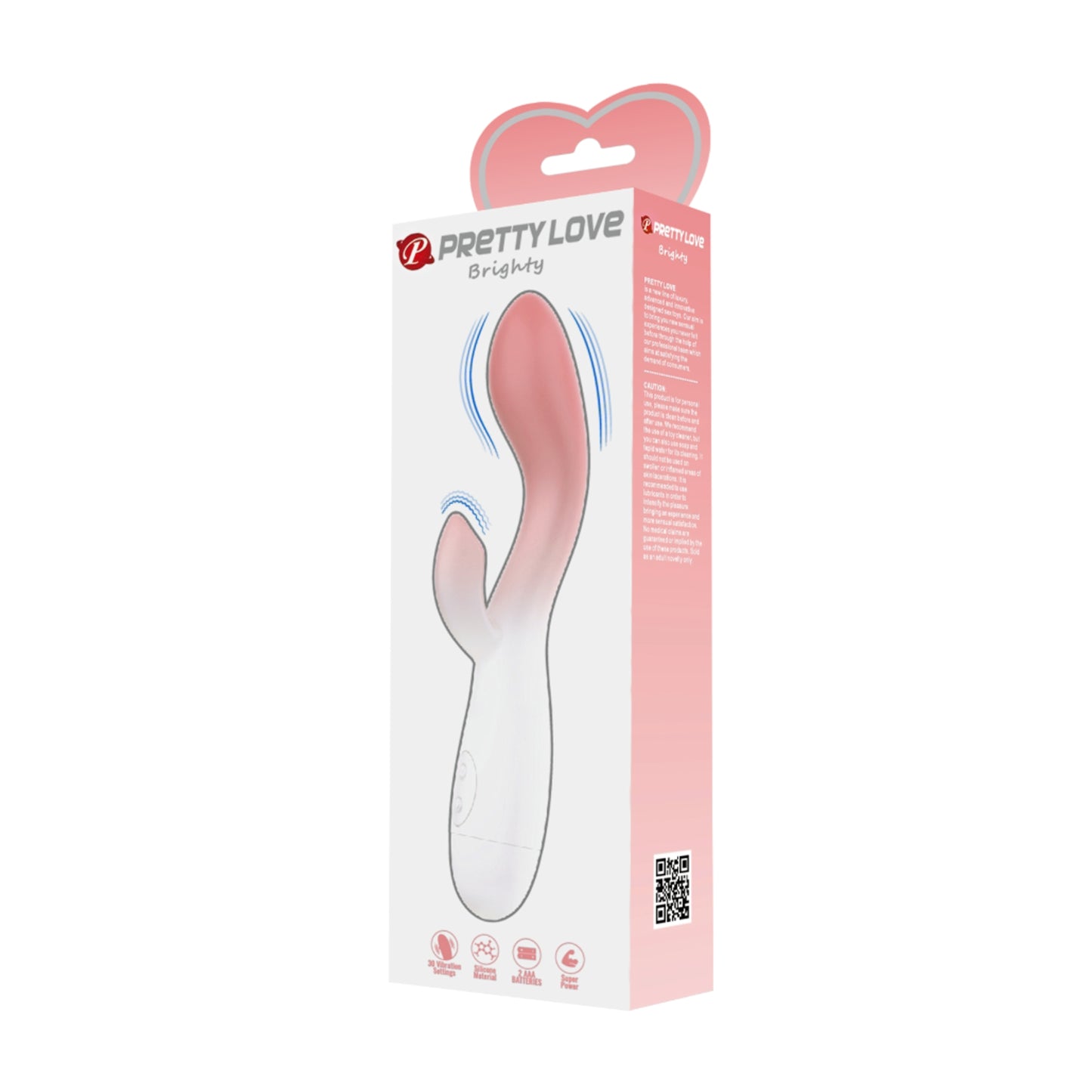 Pretty Love Brighty G-Spot Rabbit Vibrator Pink in retail packaging