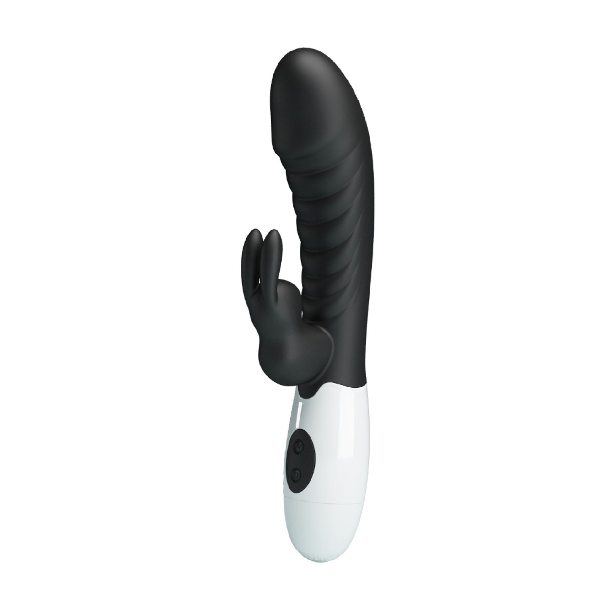 Side view showing curved shaft and flexible bunny ears