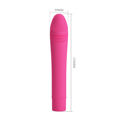 Size diagram showing vibrator length and width
