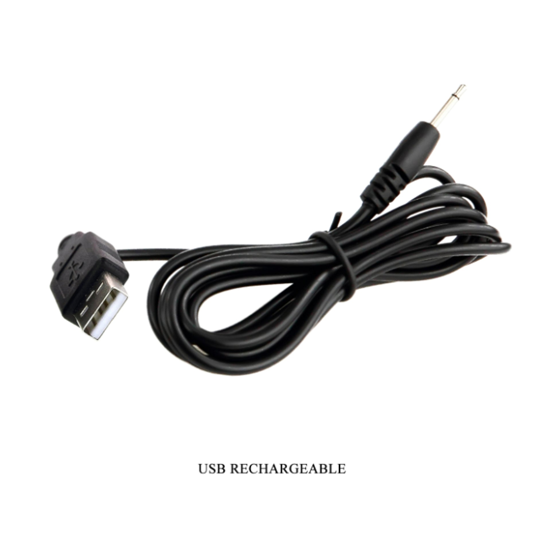 USB charging cable included with product
