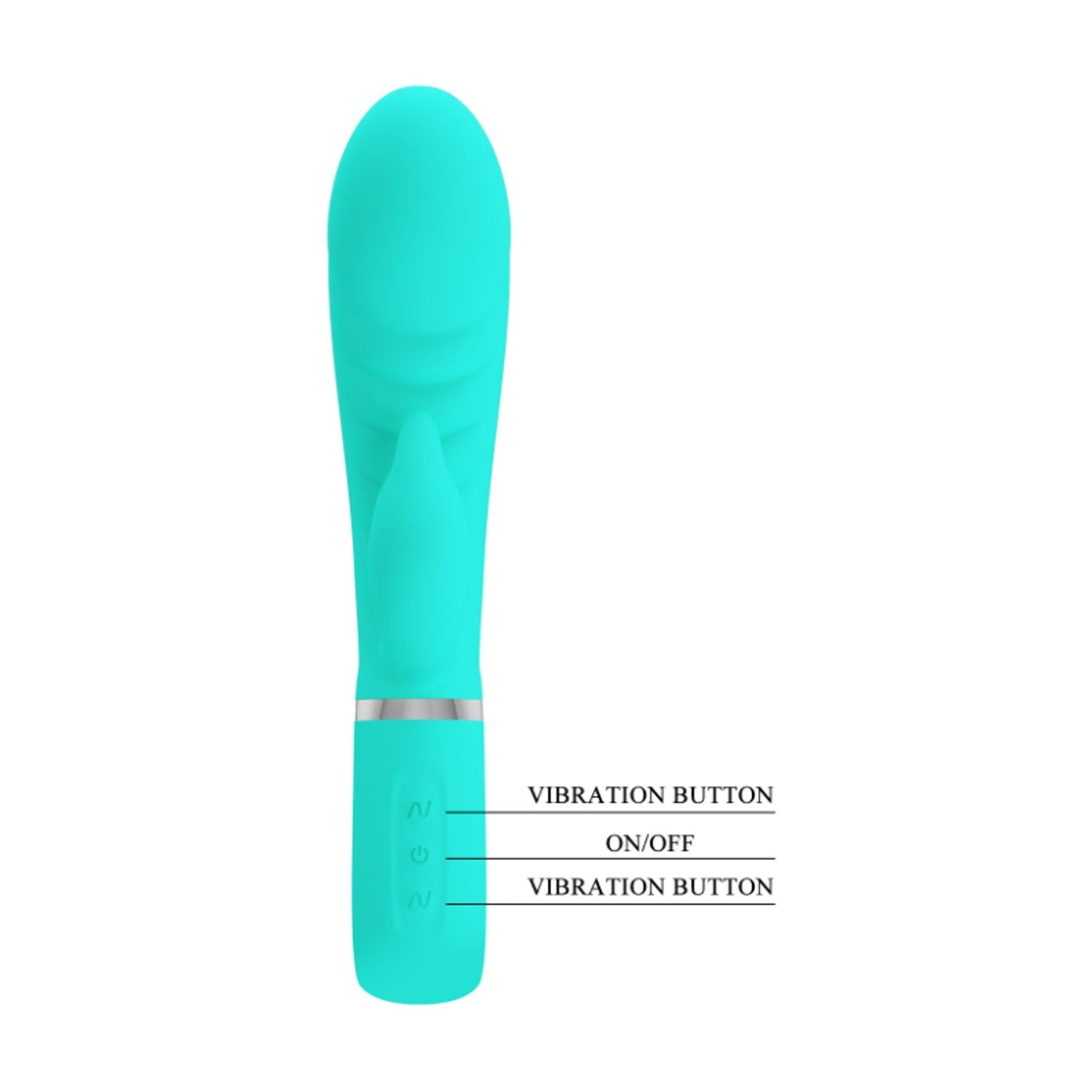 Front view showing button layout and controls
