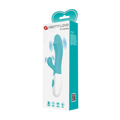 Pretty Love Snappy G-Spot Rabbit Vibrator Seafoam in retail packaging