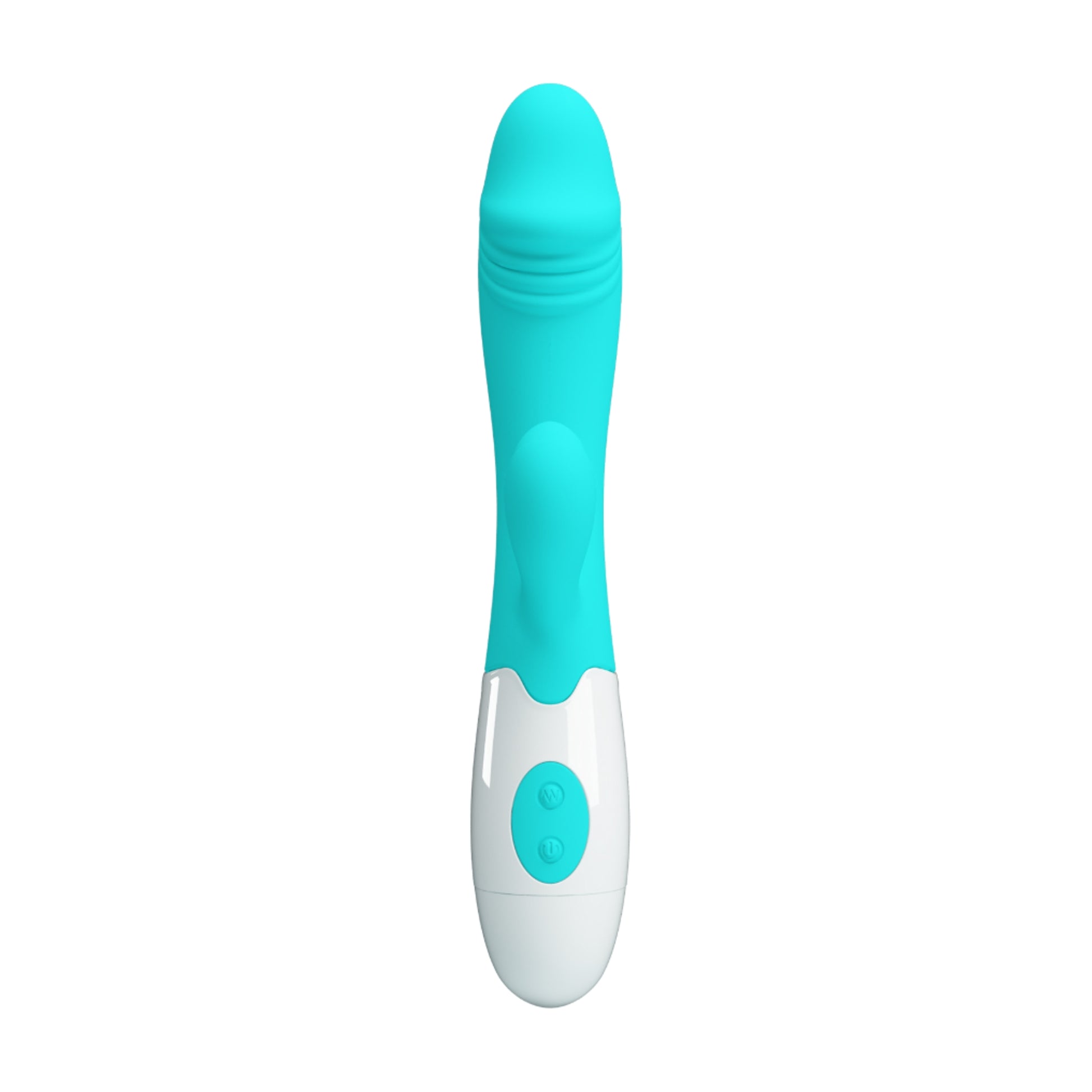 Front view showing curved shaft and rabbit stimulator