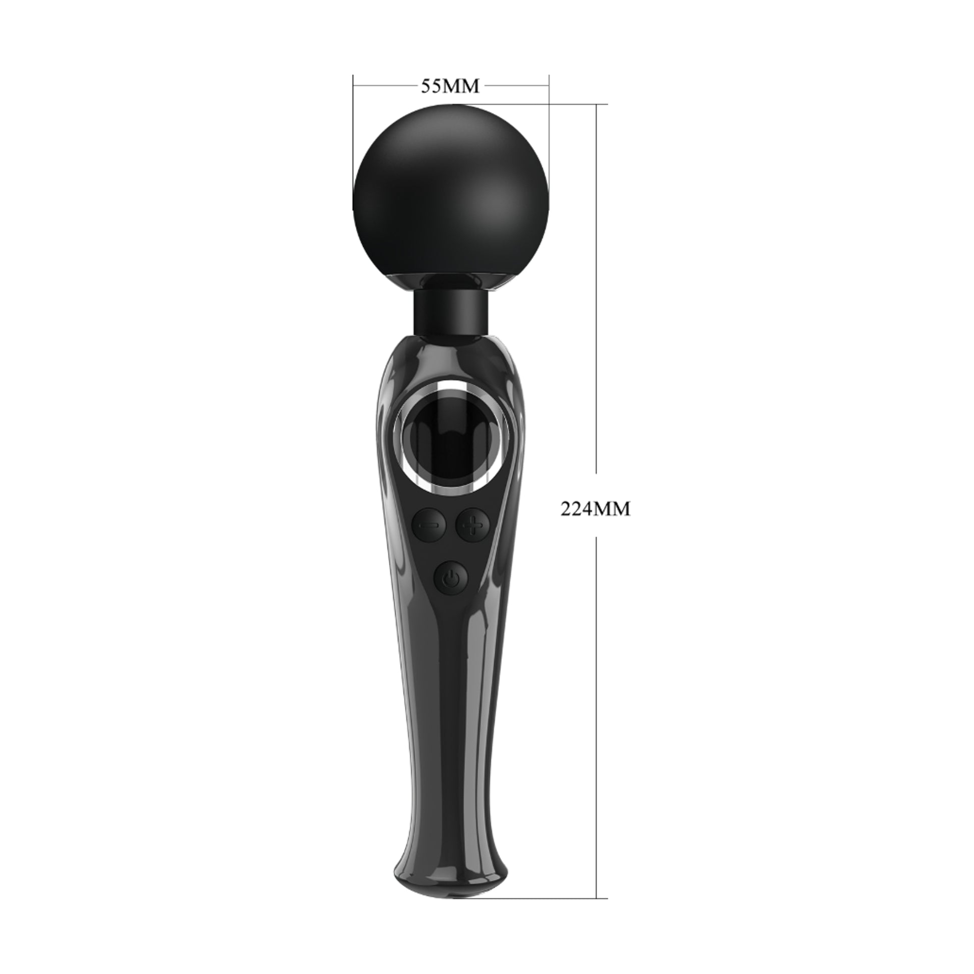 Product dimensions showing total length and head diameter