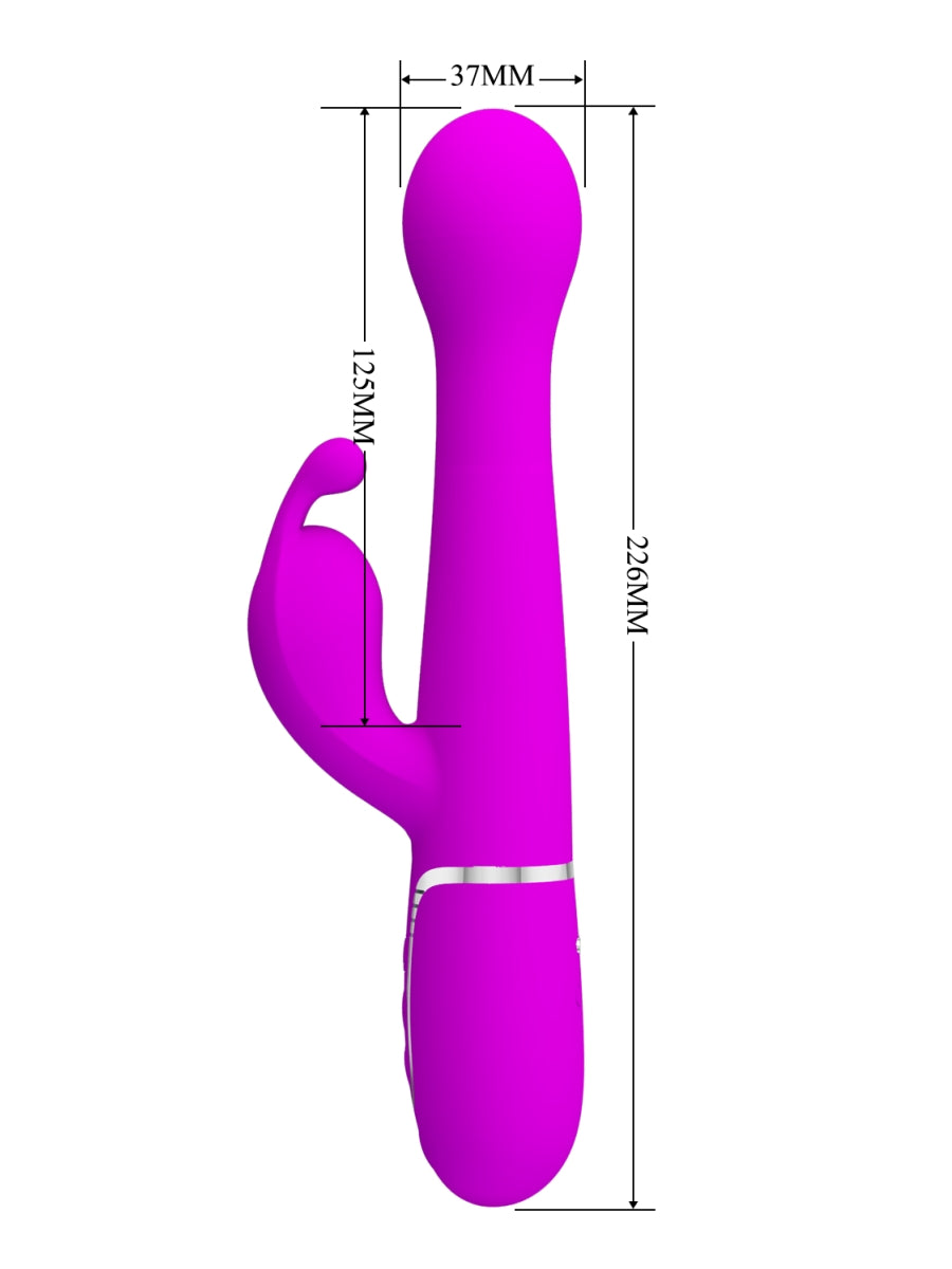 Pretty Love Dejon 3 in 1 Rabbit Vibrator Magenta