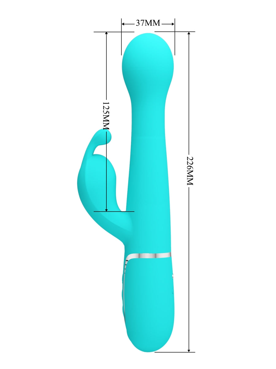 Pretty Love Dejon 3 in 1 Rabbit Vibrator Teal