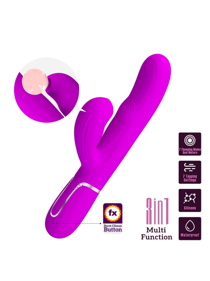 Pretty Love Perdita 3 In 1 Rabbit Vibrator Magenta