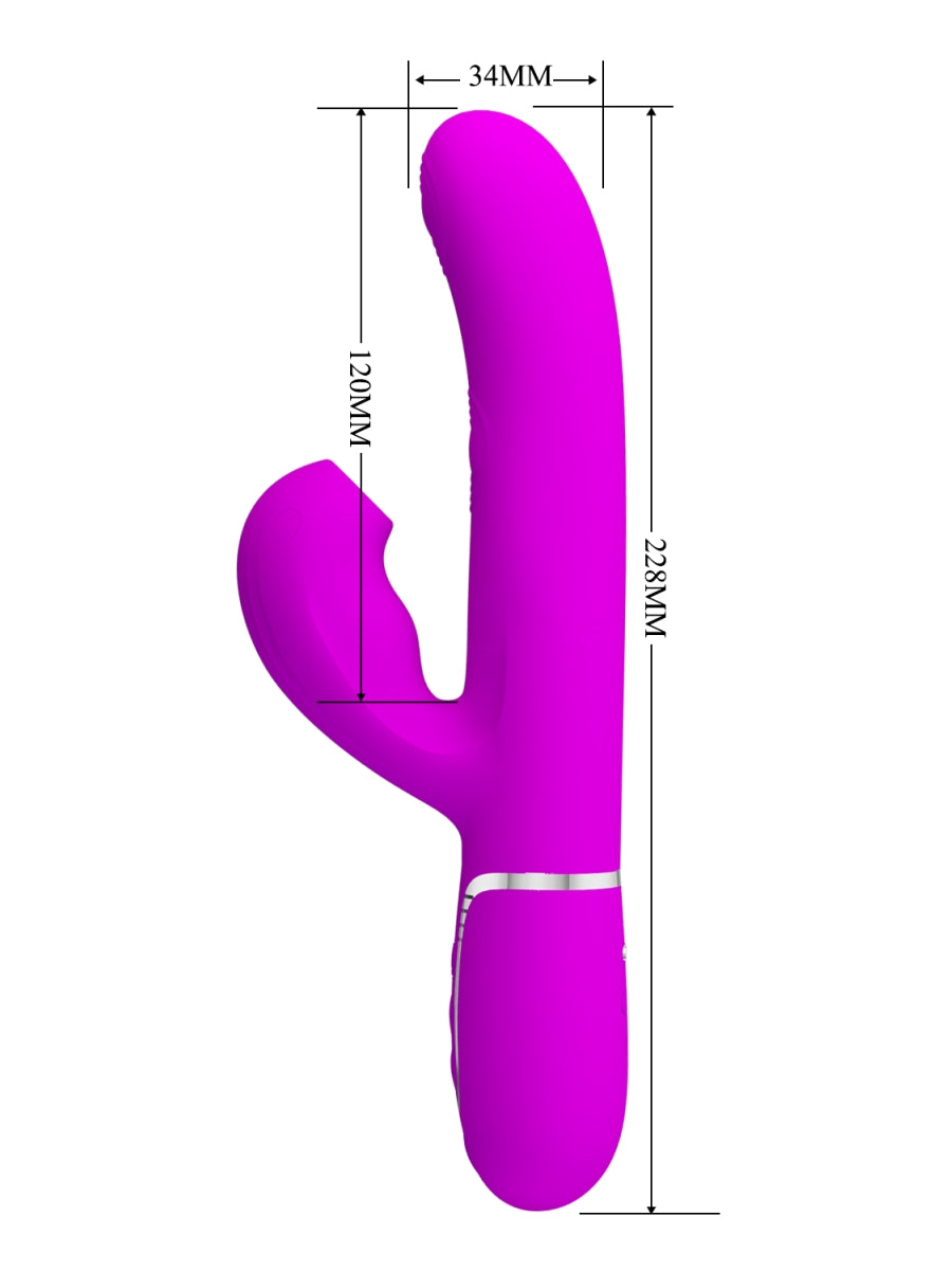 Pretty Love Perdita 3 In 1 Rabbit Vibrator Magenta