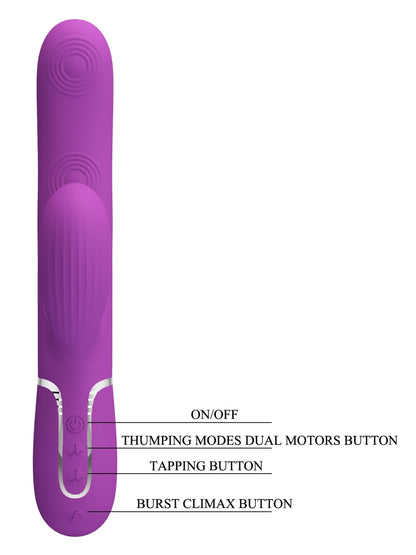 Pretty Love Perdita 3 In 1 Rabbit Vibrator Mauve