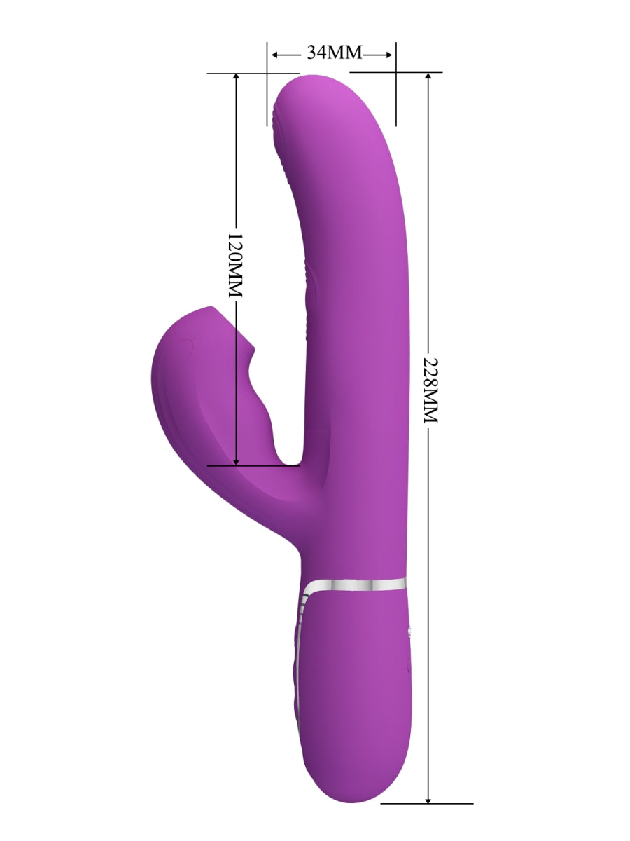Pretty Love Perdita 3 In 1 Rabbit Vibrator Mauve
