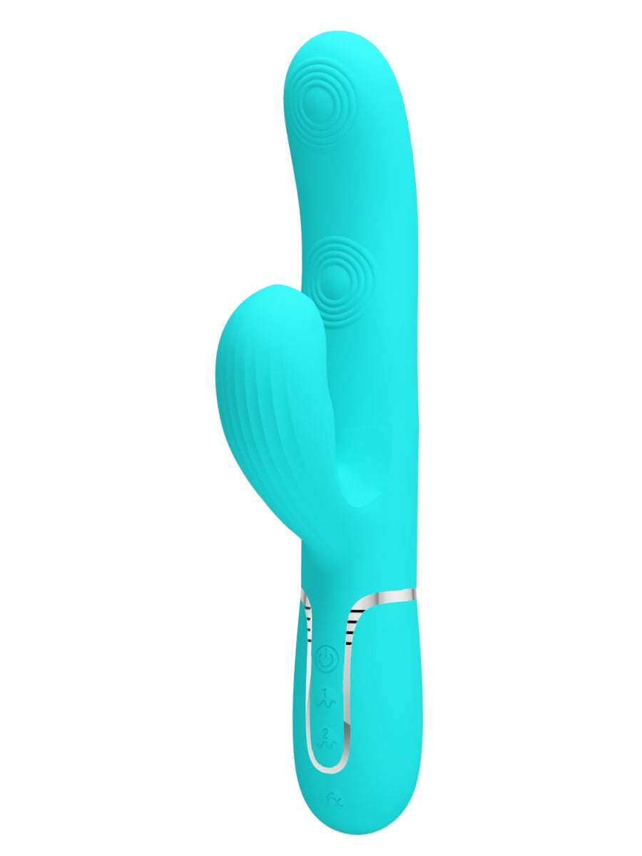 Pretty Love Perdita 3 In 1 Rabbit Vibrator Teal