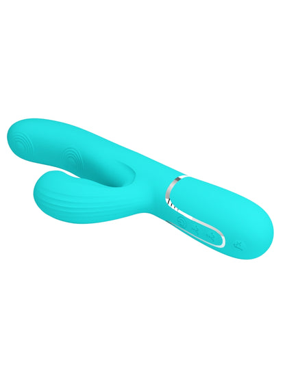 Pretty Love Perdita 3 In 1 Rabbit Vibrator Teal