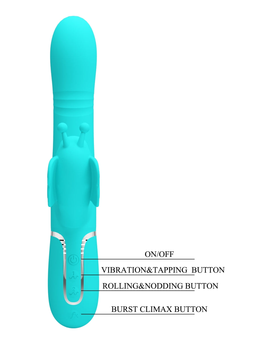 Pretty Love Ridgely 4 In 1 Rabbit Vibrator Teal