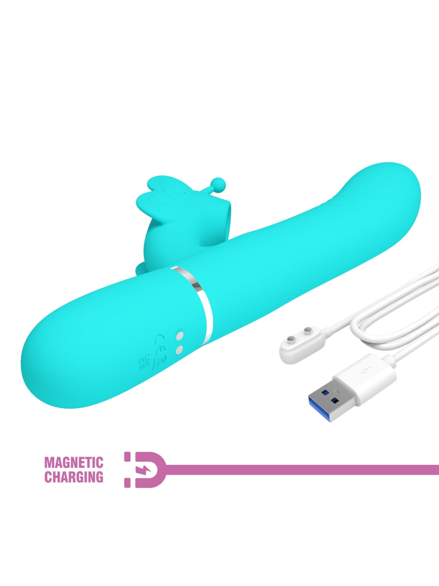 Pretty Love Ridgely 4 In 1 Rabbit Vibrator Teal