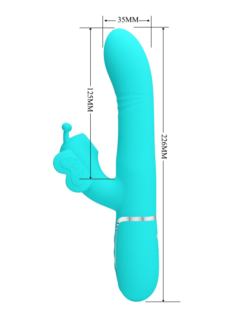Pretty Love Ridgely 4 In 1 Rabbit Vibrator Teal