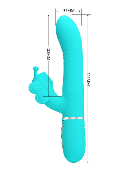 Pretty Love Ridgely 4 In 1 Rabbit Vibrator Teal