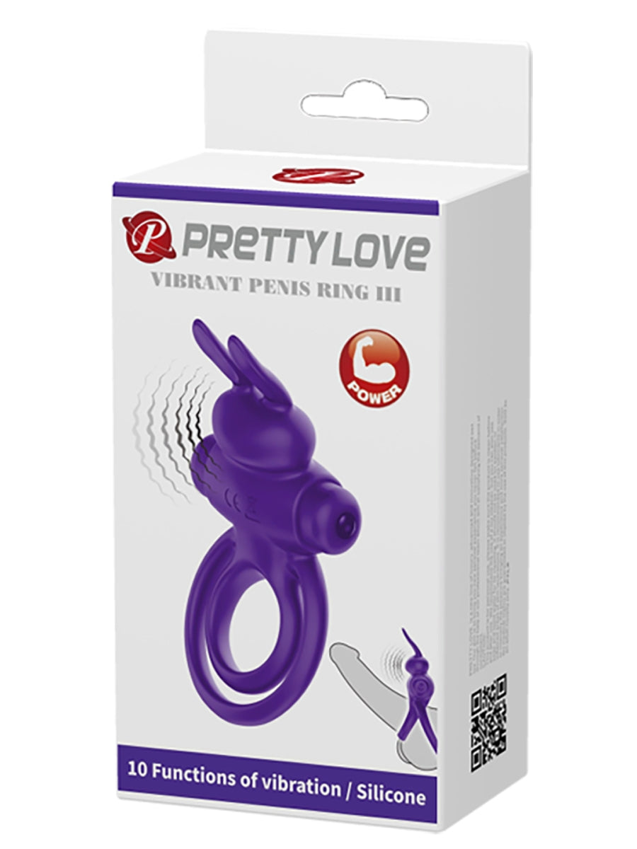 Pretty Love Vibrant Penis Ring III Purple