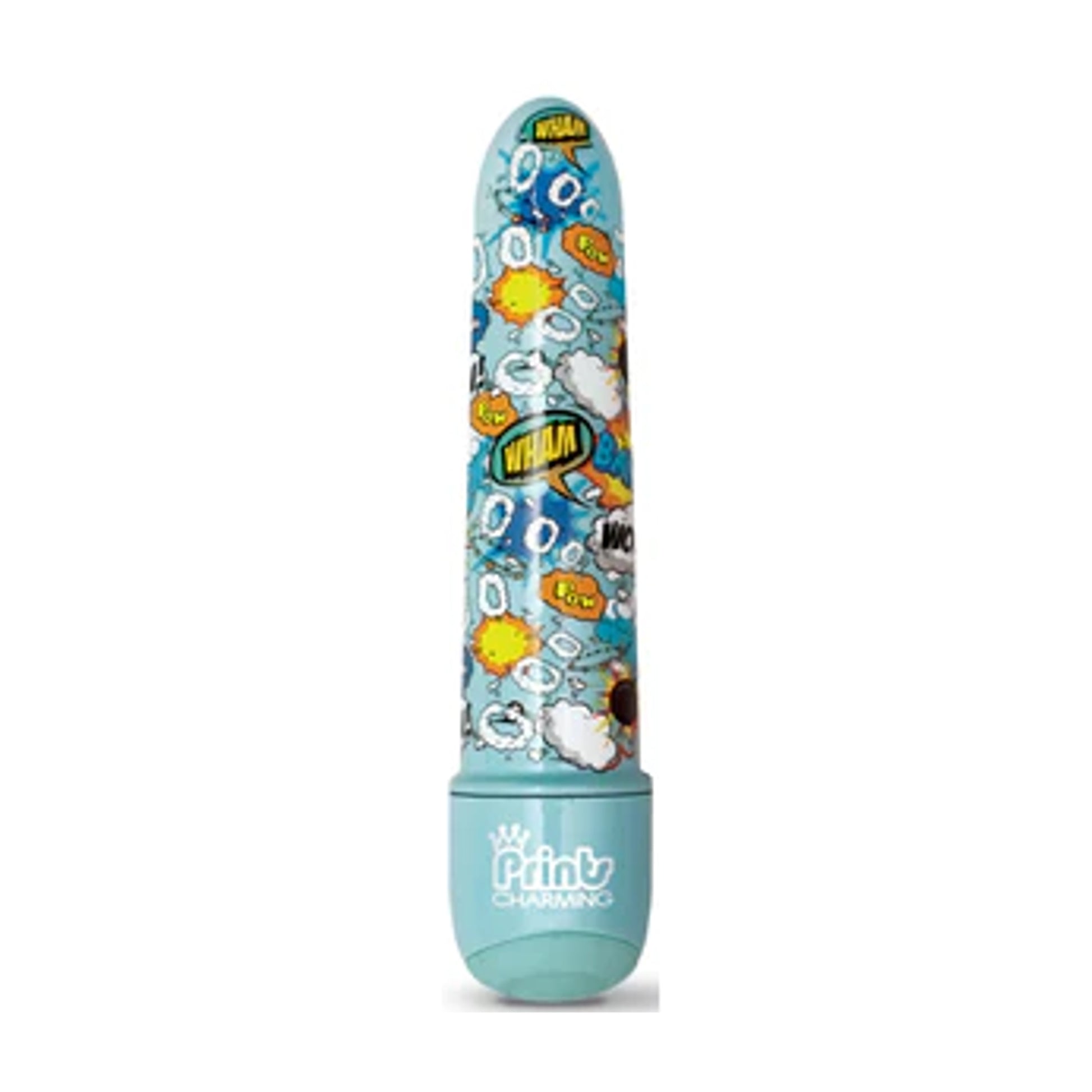Comic print mini vibrator front view