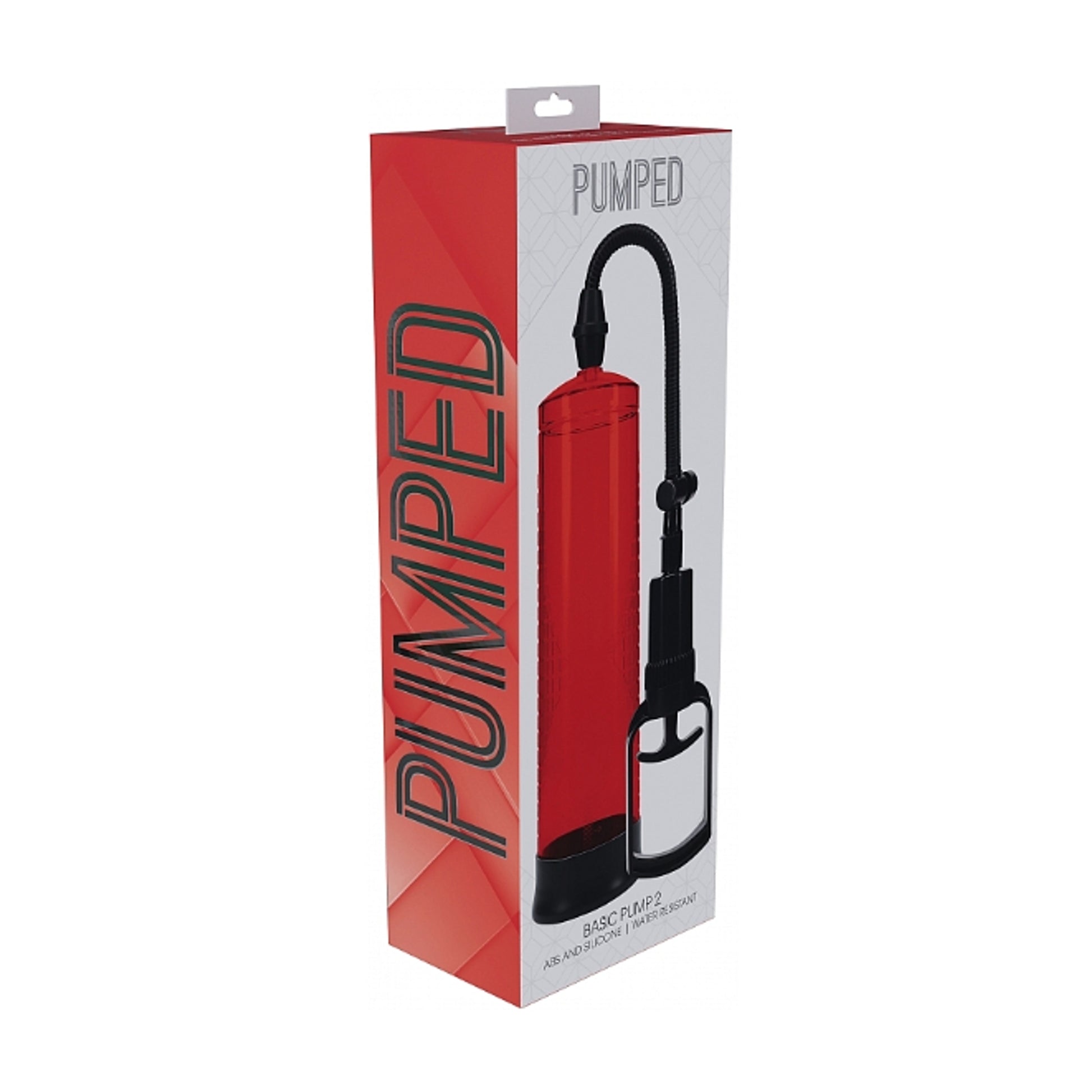 Pumped Basic 2 Penis Pump Red in retail packaging