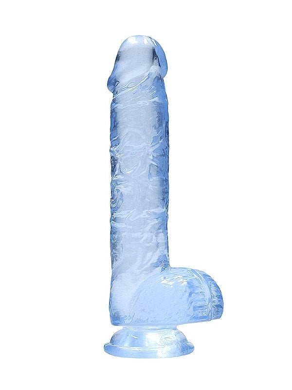 Real Rock 6" Realistic Dildo With Balls Blue 1