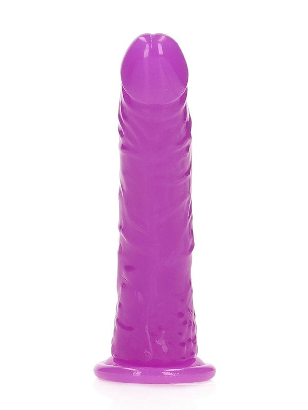 Real Rock Realistic Slim 6" Dildo Glow In The Dark Purple 2