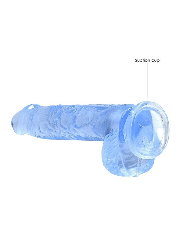 Real Rock 6" Realistic Dildo With Balls Blue 2
