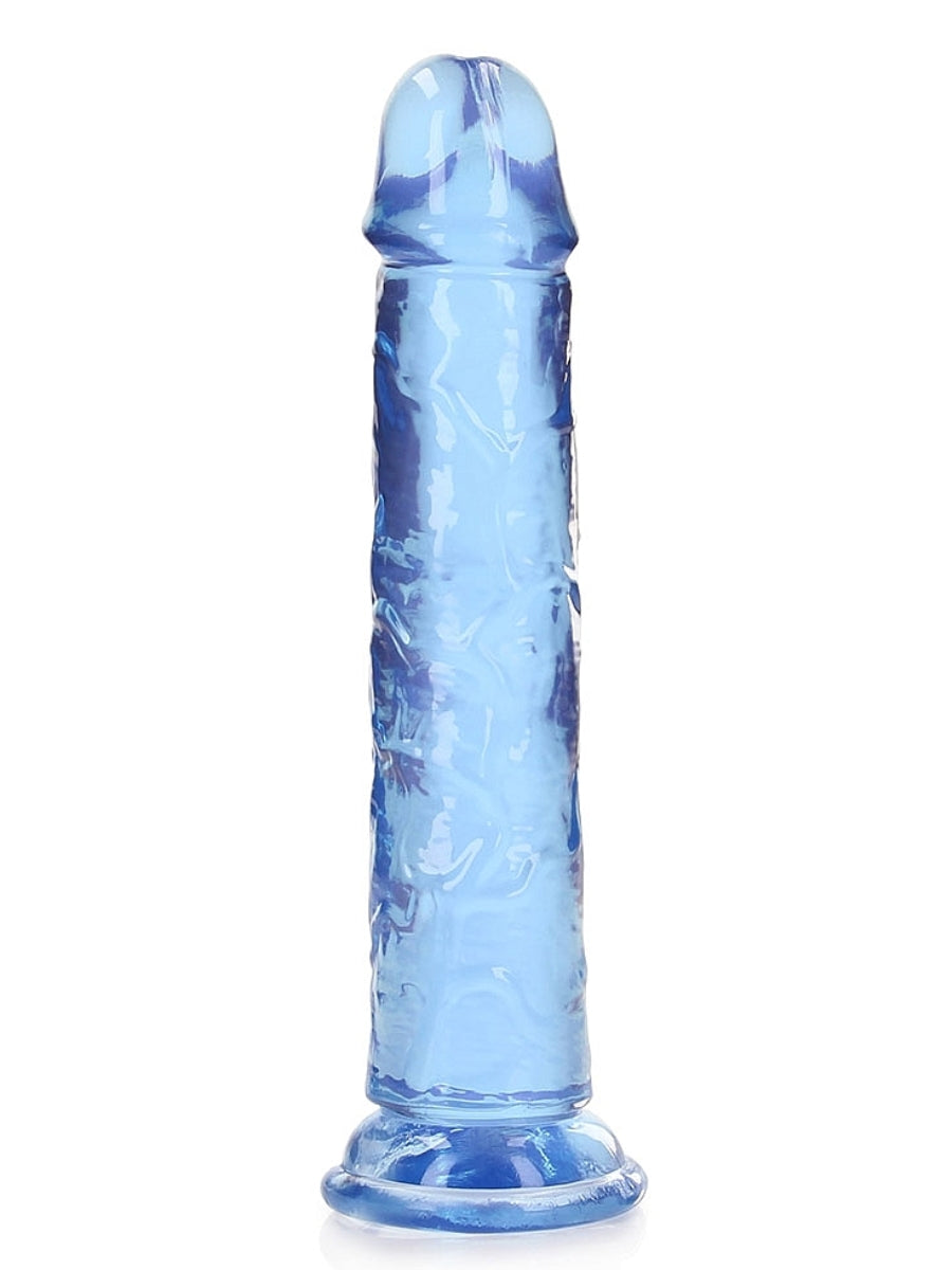 Real Rock Crystal Clear 7" Realistic Straight Dildo Blue