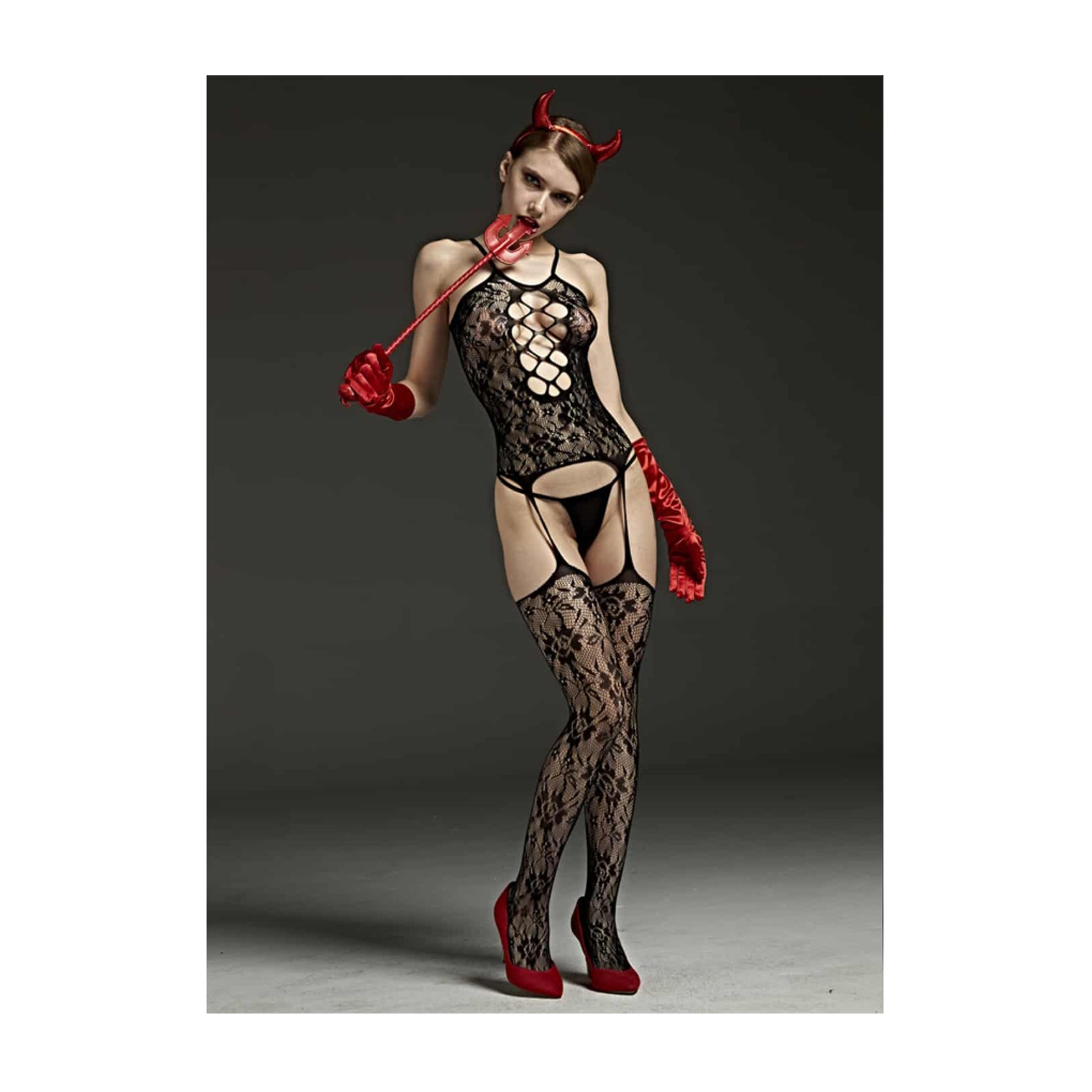 Rimes Bodystocking 521D front view on model 