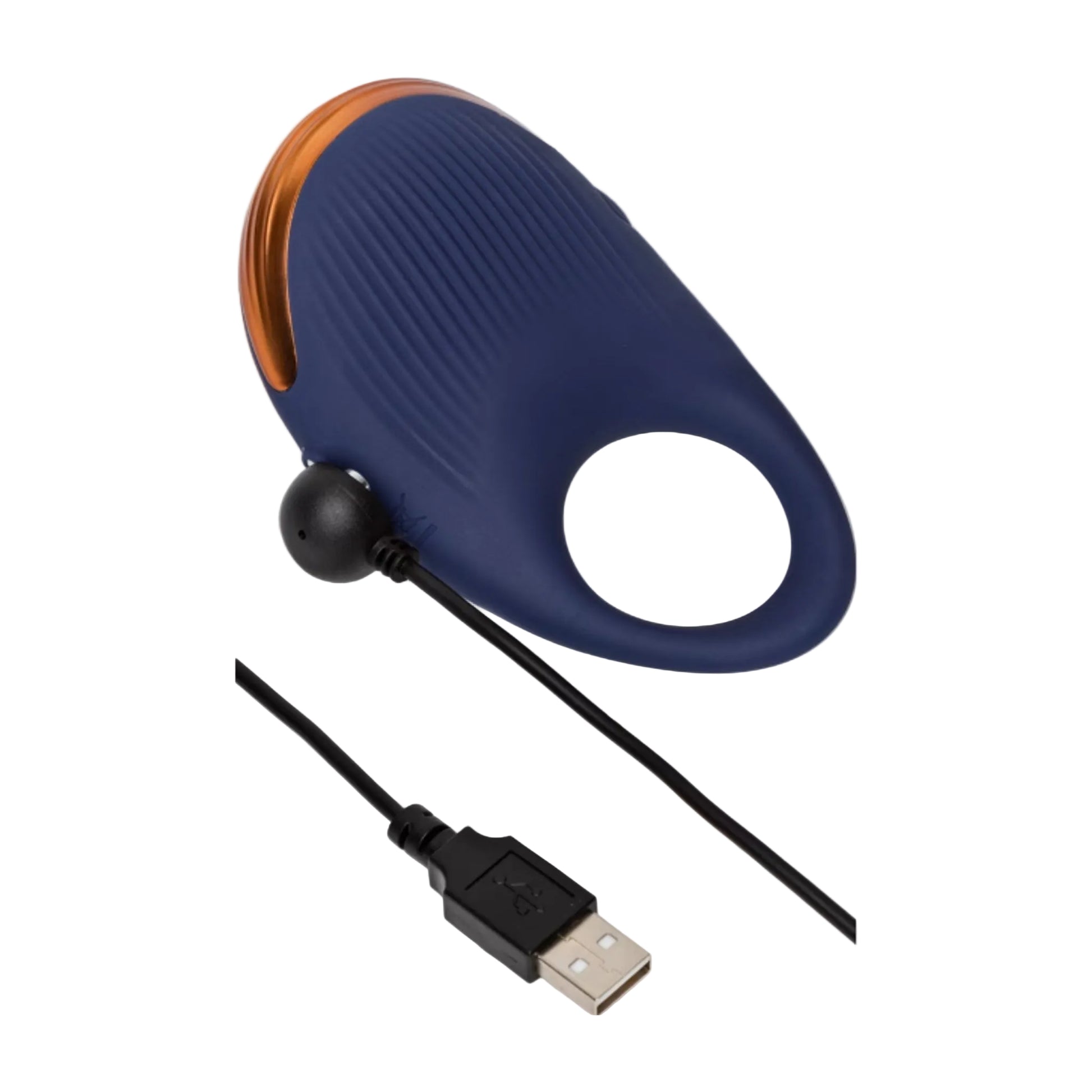 USB charging cable connected to the charging port