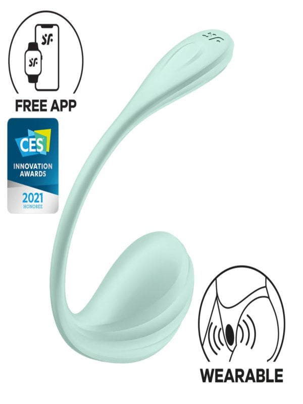 Satisfyer Smooth Petal Connect App Wearable Vibrator Mint 4