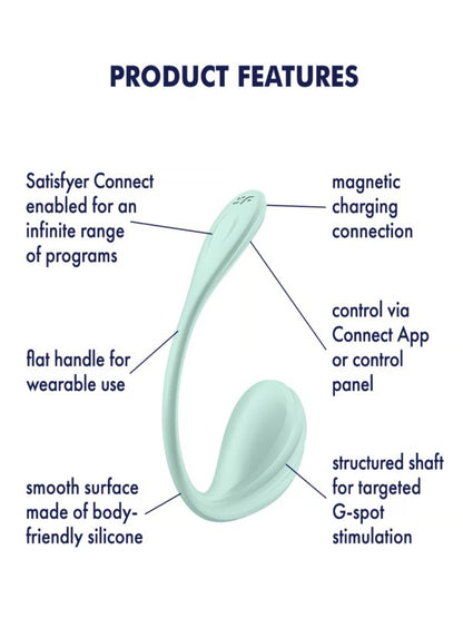 Satisfyer Smooth Petal Connect App Wearable Vibrator Mint 5