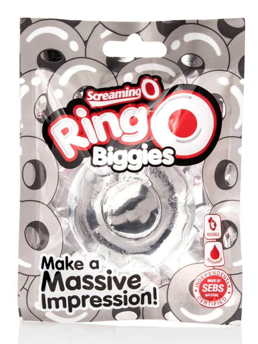 ScreamingO RingO Biggies Cock Ring Clear 1