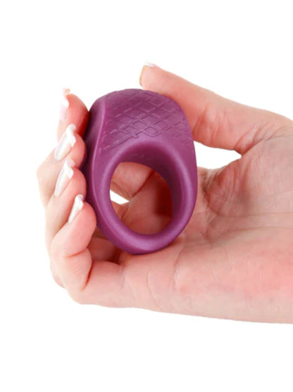 Seduction Levi Vibrating Cock Ring Metallic Burgundy 3