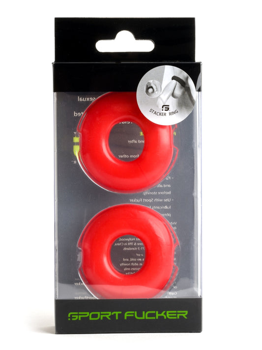 Sport Fucker Stacker Cock Rings Red 1
