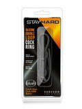 Stay Hard Silicone Double Loop Cock Ring Black 1