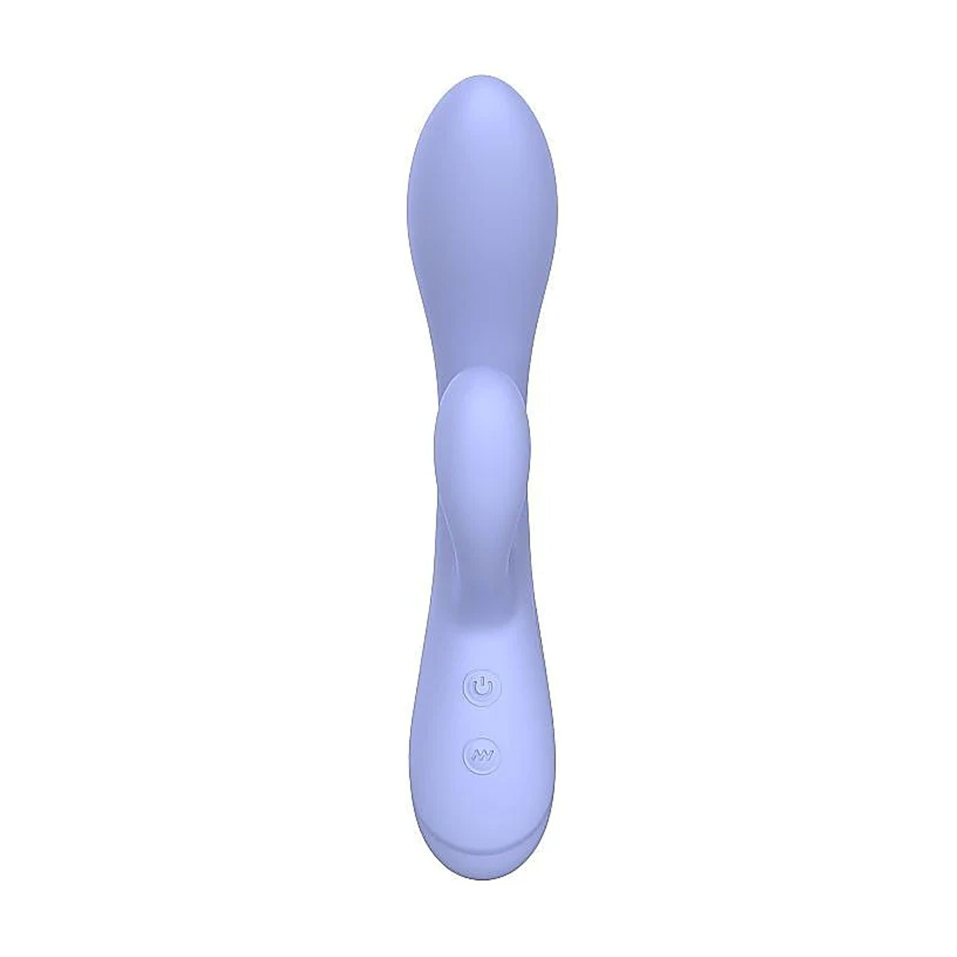 Front view showing dual stimulation rabbit vibrator design