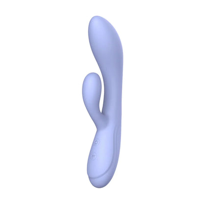 Side view showing curved shaft and clitoral stimulator