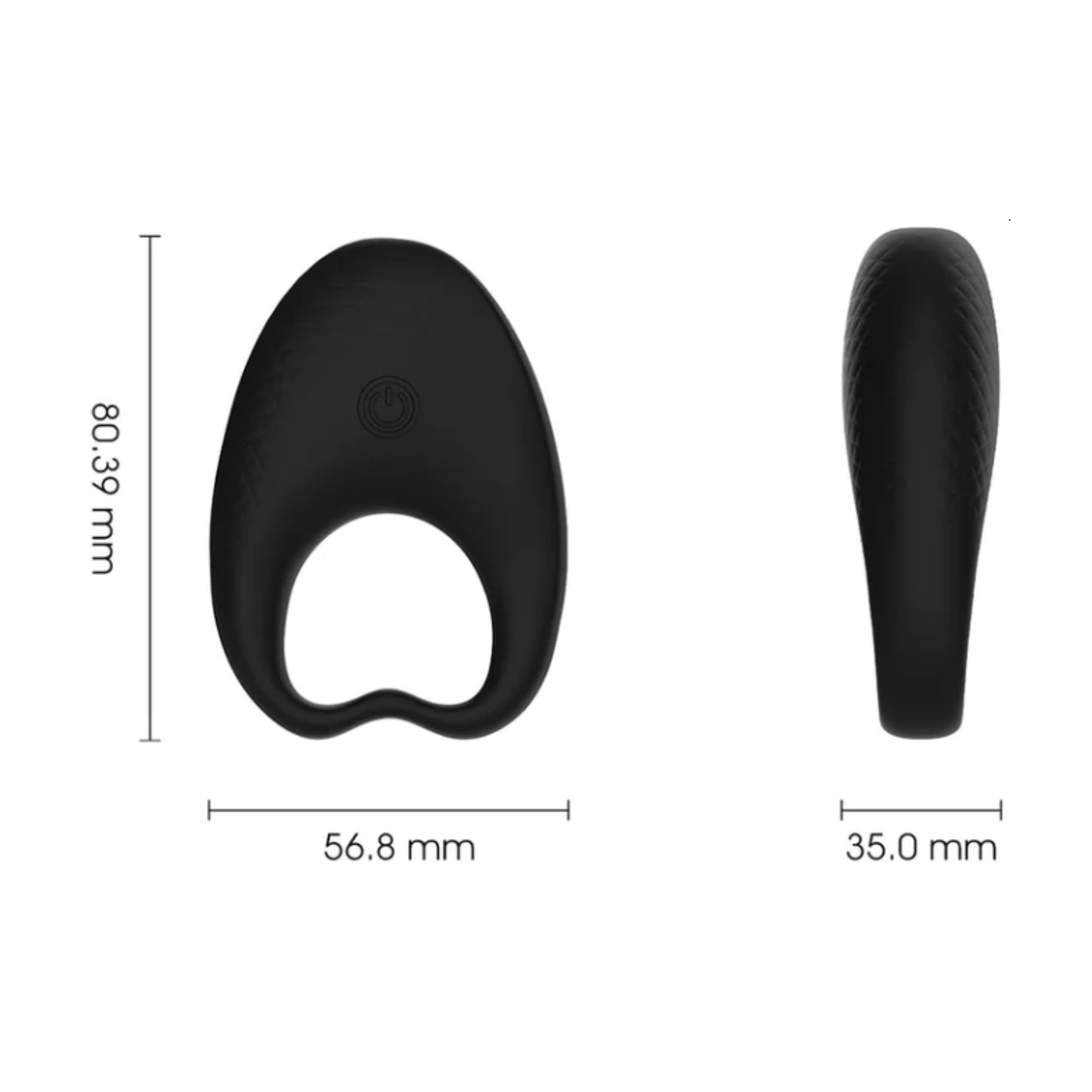 Measurement diagram showing product dimensions