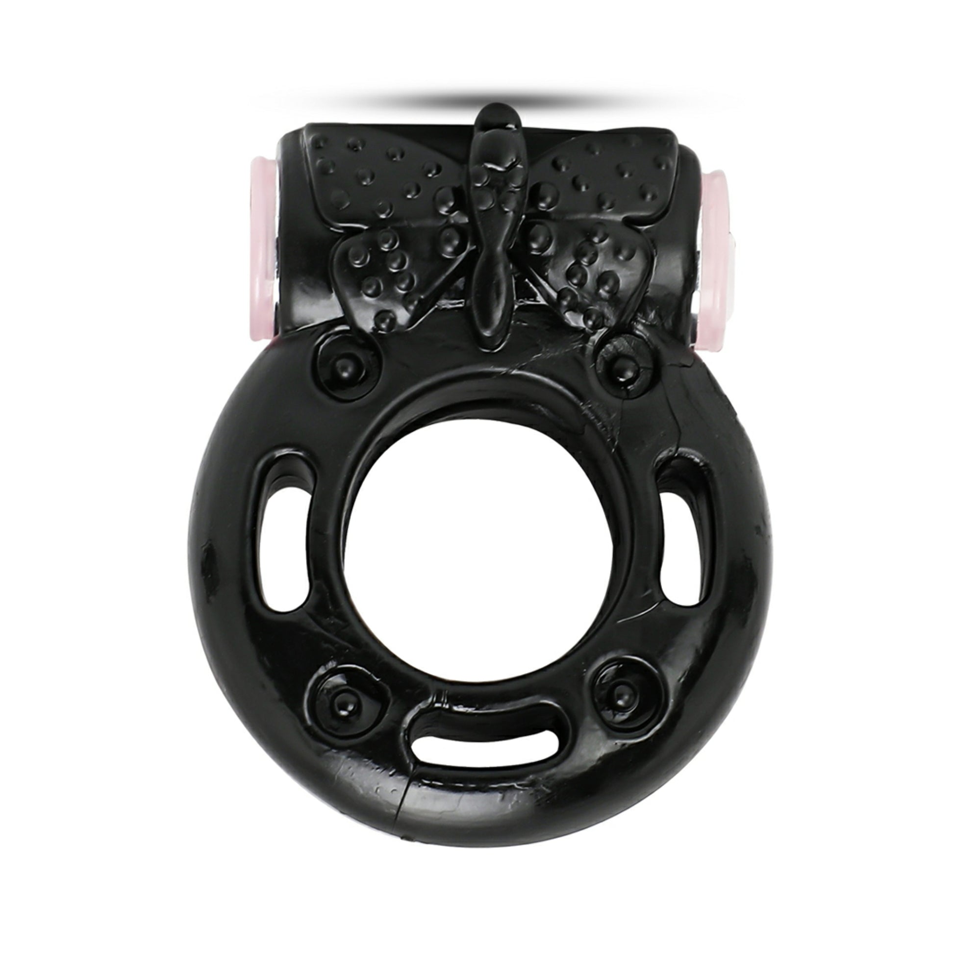 Black single speed male C-Ring on a white background